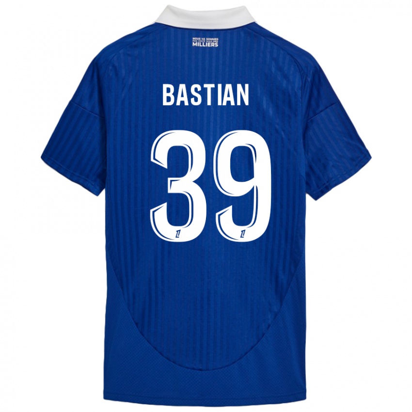 Enfant Maillot Maxime Bastian #39 Bleu Blanc Tenues Domicile 2024/25 T-Shirt Suisse