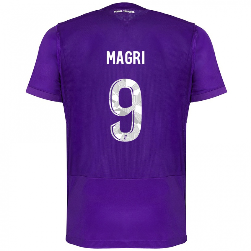 Kinder Frank Magri #9 Violett Weiß Heimtrikot Trikot 2024/25 T-Shirt Schweiz