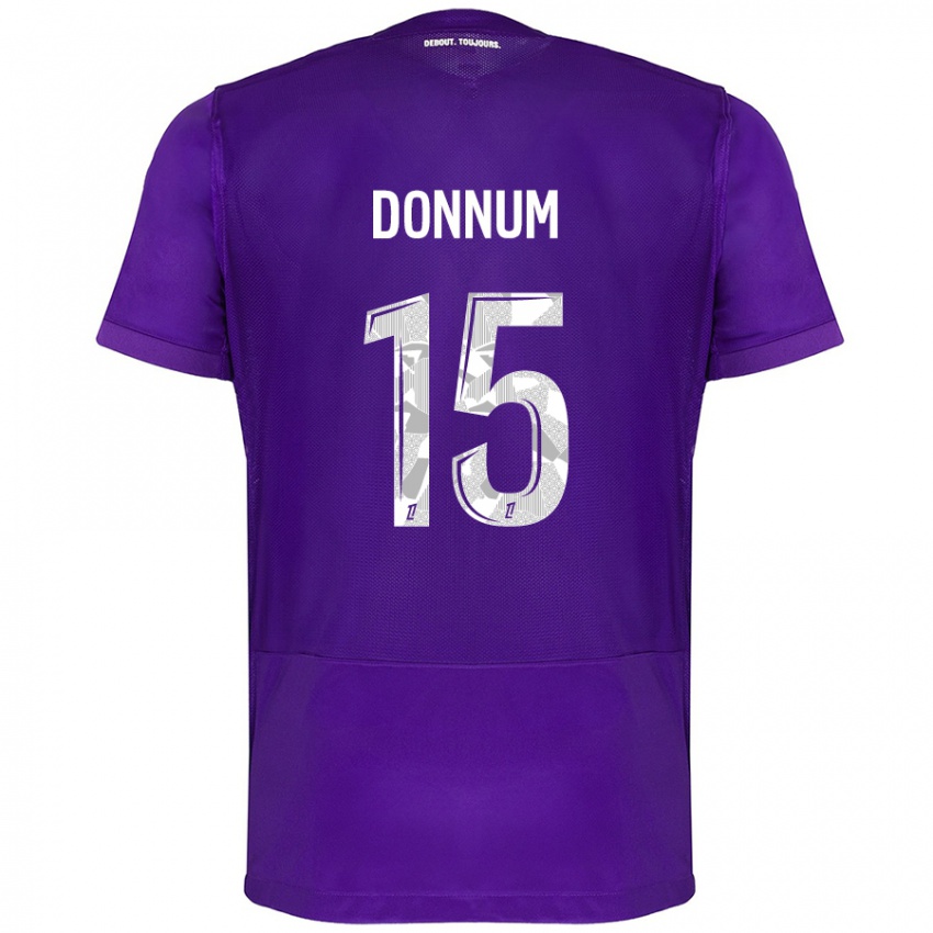 Kinder Aron Dønnum #15 Violett Weiß Heimtrikot Trikot 2024/25 T-Shirt Schweiz