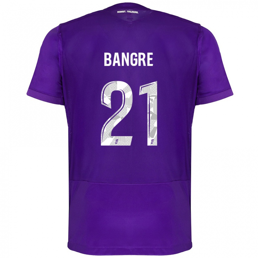 Kinder Mamady Bangré #21 Violett Weiß Heimtrikot Trikot 2024/25 T-Shirt Schweiz