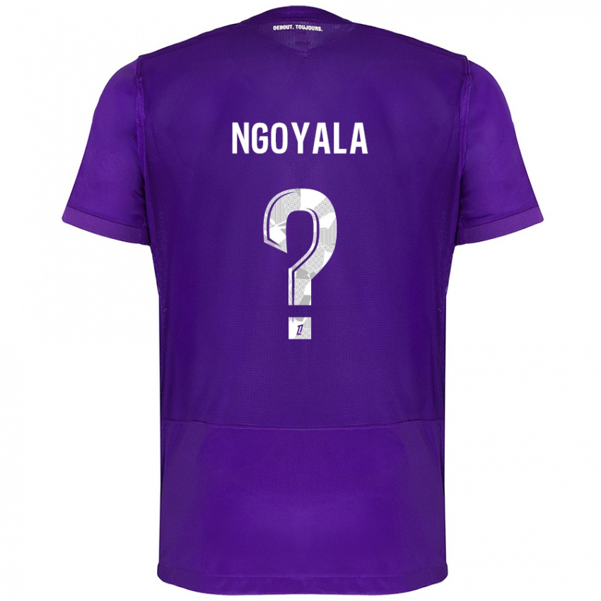 Enfant Maillot Frédéric Efuele Ngoyala #0 Violet Blanc Tenues Domicile 2024/25 T-Shirt Suisse