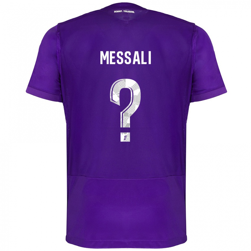 Kinder Rafik Messali #0 Violett Weiß Heimtrikot Trikot 2024/25 T-Shirt Schweiz