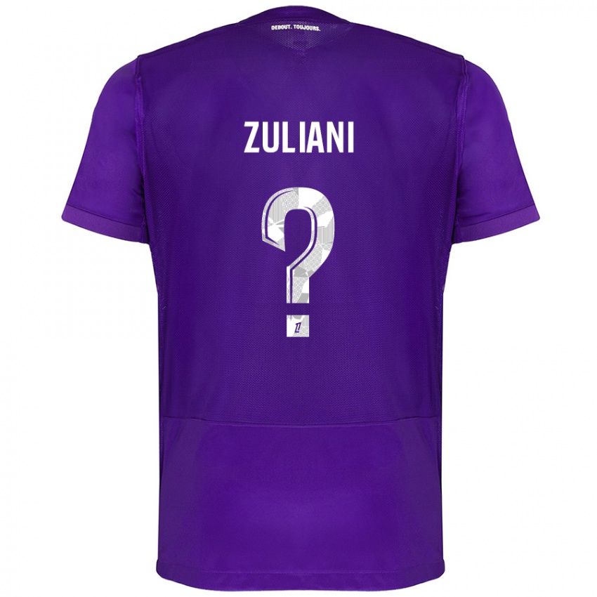 Kinder Edhy Zuliani #0 Violett Weiß Heimtrikot Trikot 2024/25 T-Shirt Schweiz