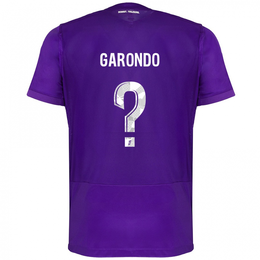 Kinder Thibaud Garondo #0 Violett Weiß Heimtrikot Trikot 2024/25 T-Shirt Schweiz