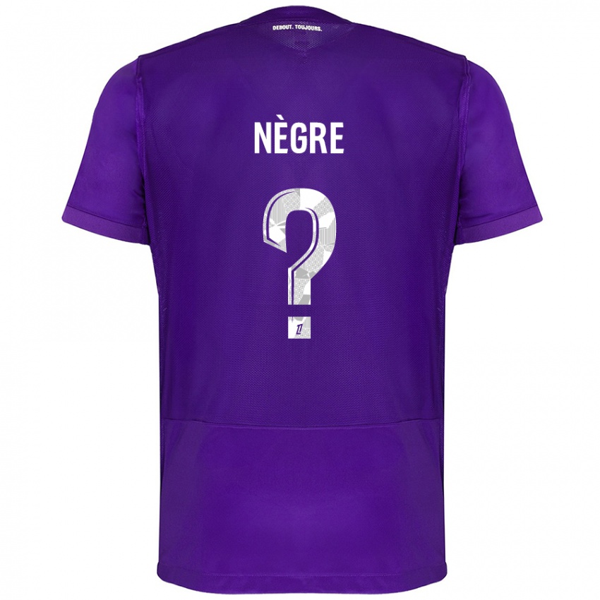 Kinder Thibo Nègre #0 Violett Weiß Heimtrikot Trikot 2024/25 T-Shirt Schweiz