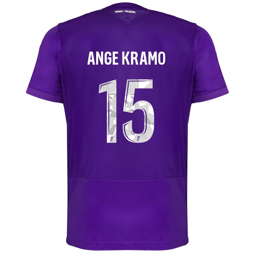 Enfant Maillot Marie Ange Kramo #15 Violet Blanc Tenues Domicile 2024/25 T-Shirt Suisse