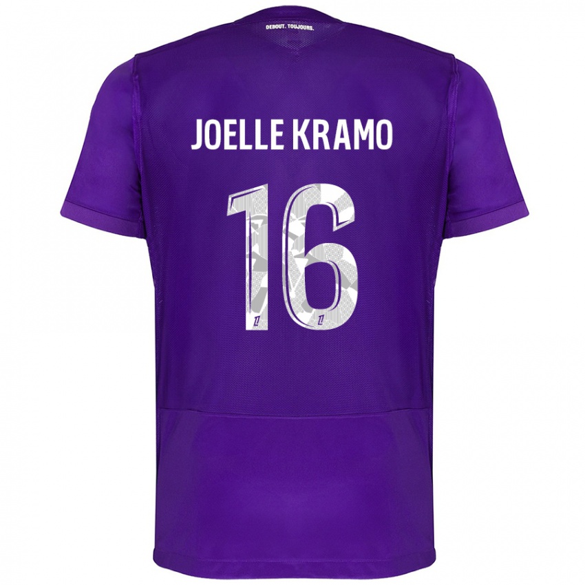 Kinder Marie Joelle Kramo #16 Violett Weiß Heimtrikot Trikot 2024/25 T-Shirt Schweiz