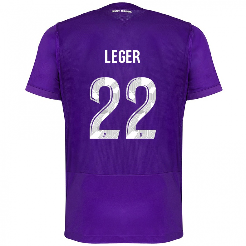 Kinder Christelle Léger #22 Violett Weiß Heimtrikot Trikot 2024/25 T-Shirt Schweiz