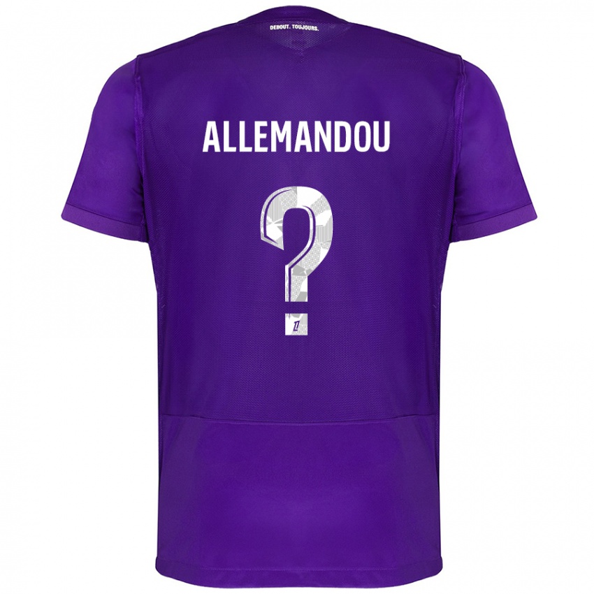 Enfant Maillot Teddy Allemandou #0 Violet Blanc Tenues Domicile 2024/25 T-Shirt Suisse