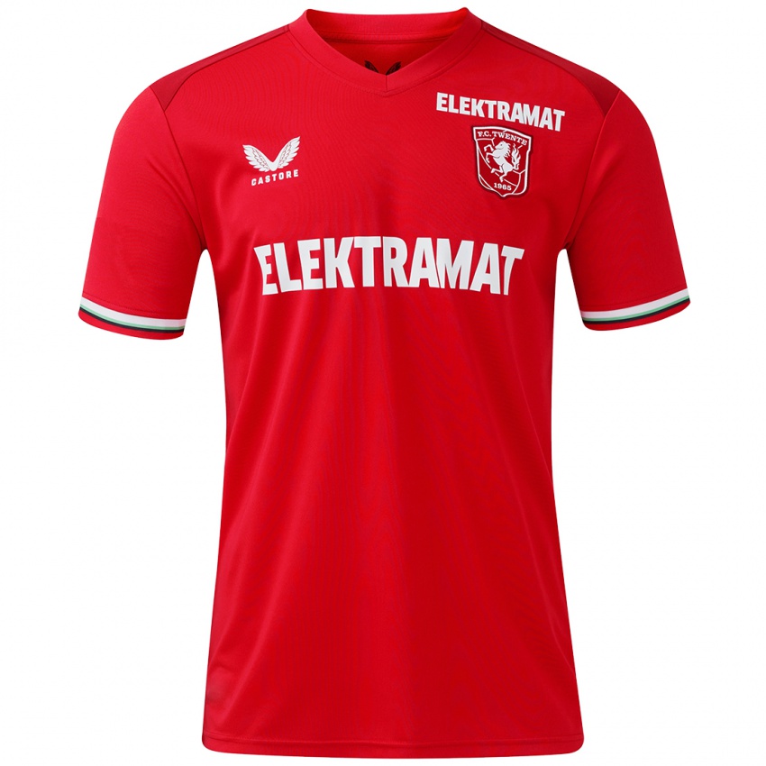 Kinder Derrick Slagveer #0 Rot Weiß Heimtrikot Trikot 2024/25 T-Shirt Schweiz