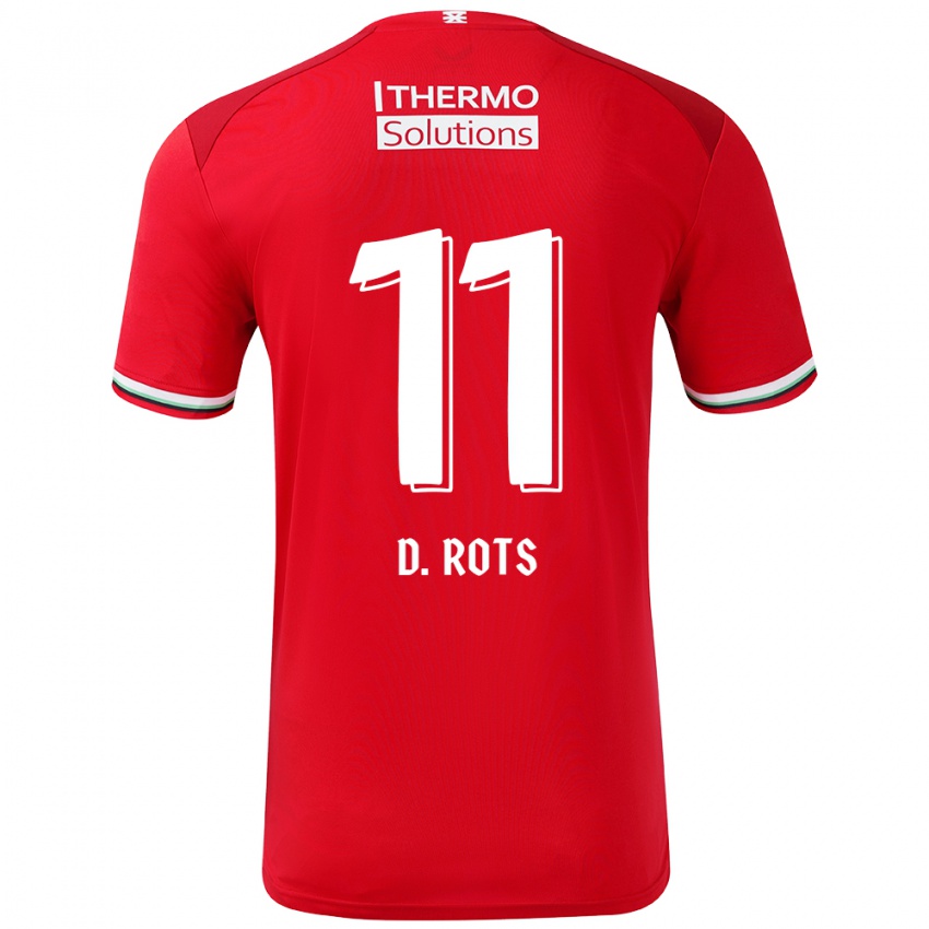 Kinder Daan Rots #11 Rot Weiß Heimtrikot Trikot 2024/25 T-Shirt Schweiz