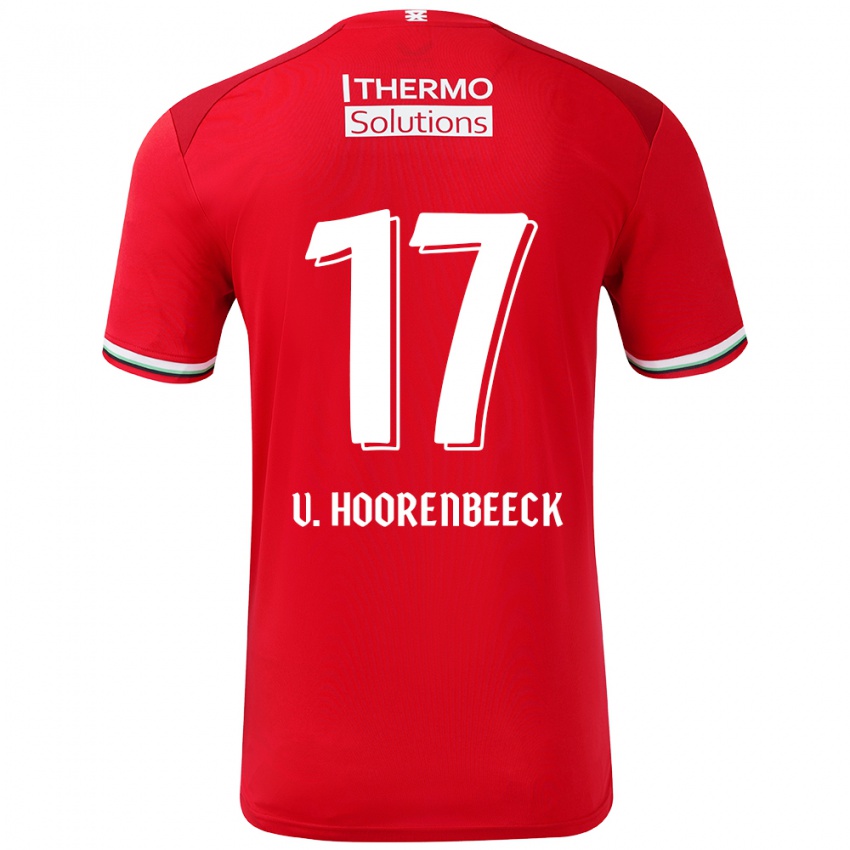 Kinder Alec Van Hoorenbeeck #17 Rot Weiß Heimtrikot Trikot 2024/25 T-Shirt Schweiz