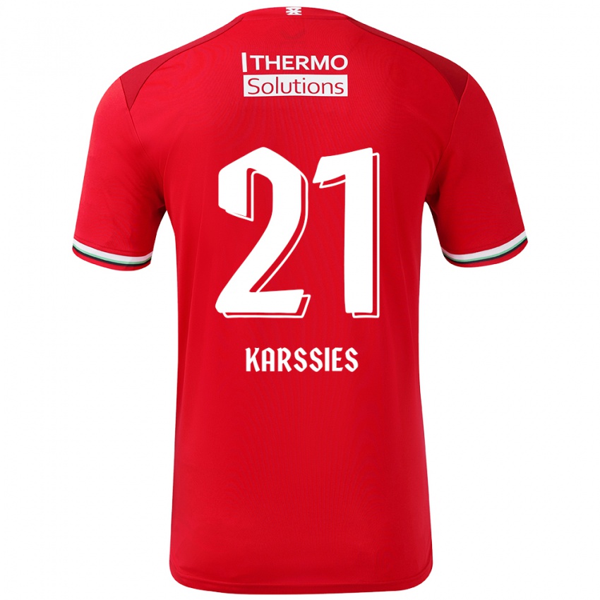 Kinder Sam Karssies #21 Rot Weiß Heimtrikot Trikot 2024/25 T-Shirt Schweiz