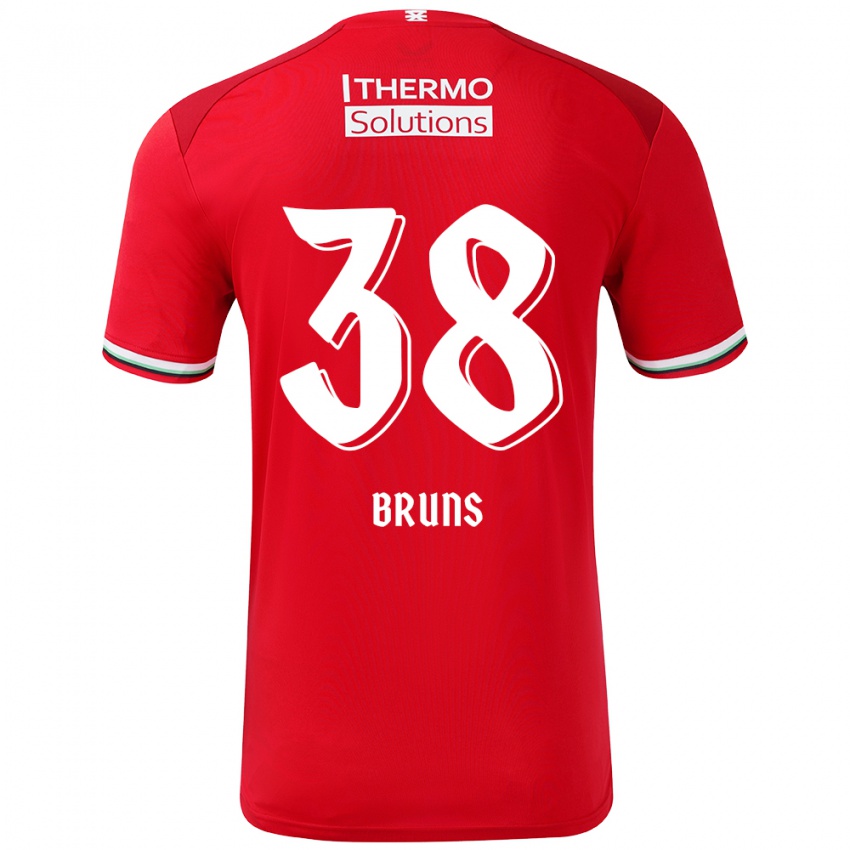 Kinder Max Bruns #38 Rot Weiß Heimtrikot Trikot 2024/25 T-Shirt Schweiz