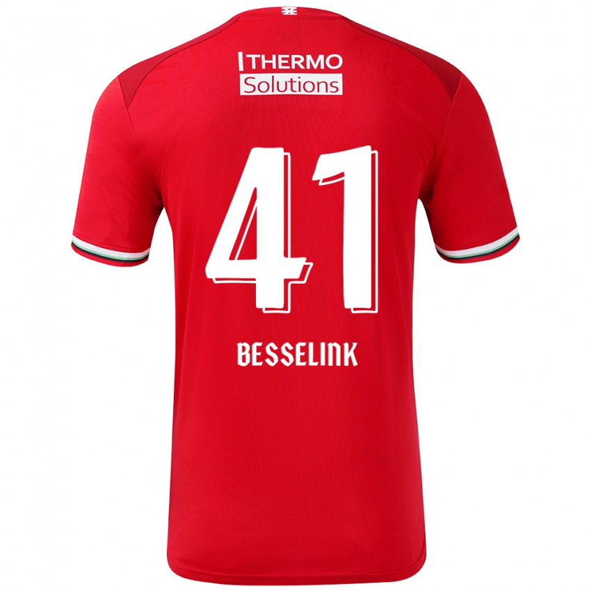 Kinder Gijs Besselink #41 Rot Weiß Heimtrikot Trikot 2024/25 T-Shirt Schweiz