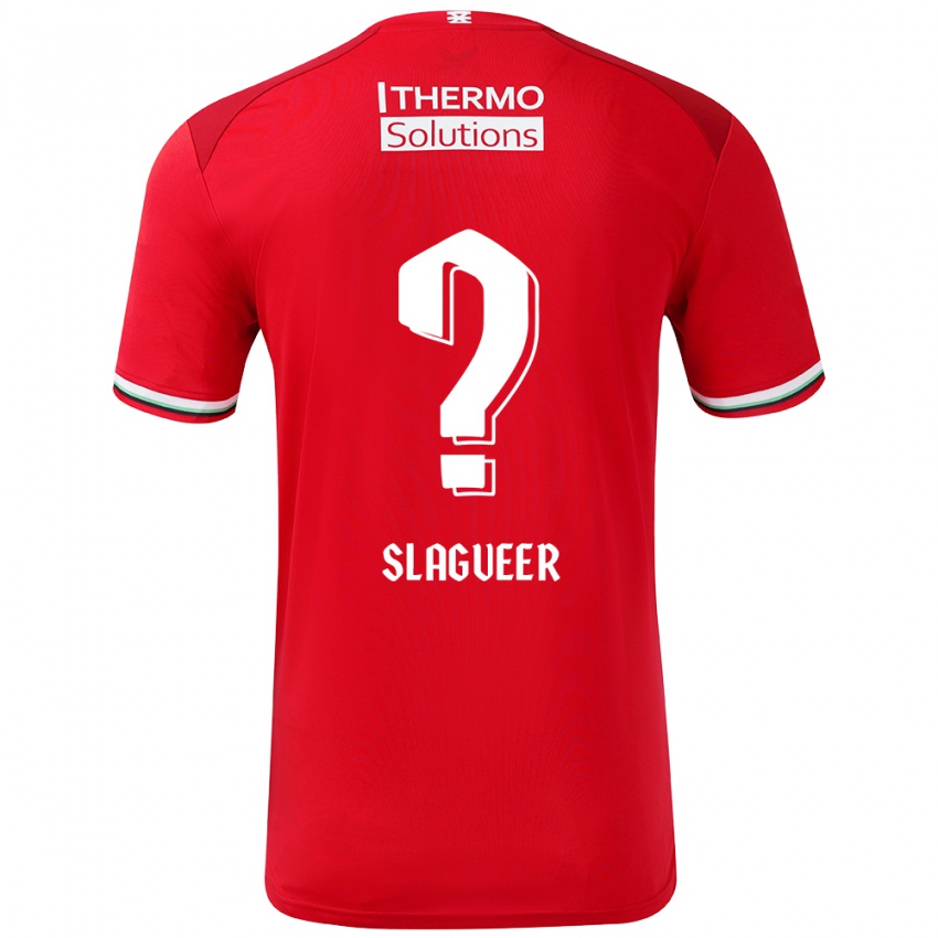 Kinder Derrick Slagveer #0 Rot Weiß Heimtrikot Trikot 2024/25 T-Shirt Schweiz