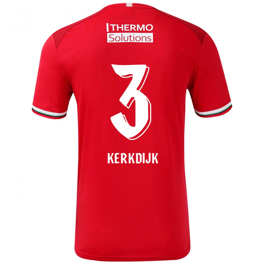 Kinder Danique Kerkdijk #3 Rot Weiß Heimtrikot Trikot 2024/25 T-Shirt Schweiz