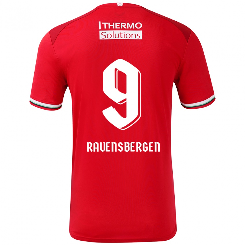 Kinder Jaimy Ravensbergen #9 Rot Weiß Heimtrikot Trikot 2024/25 T-Shirt Schweiz