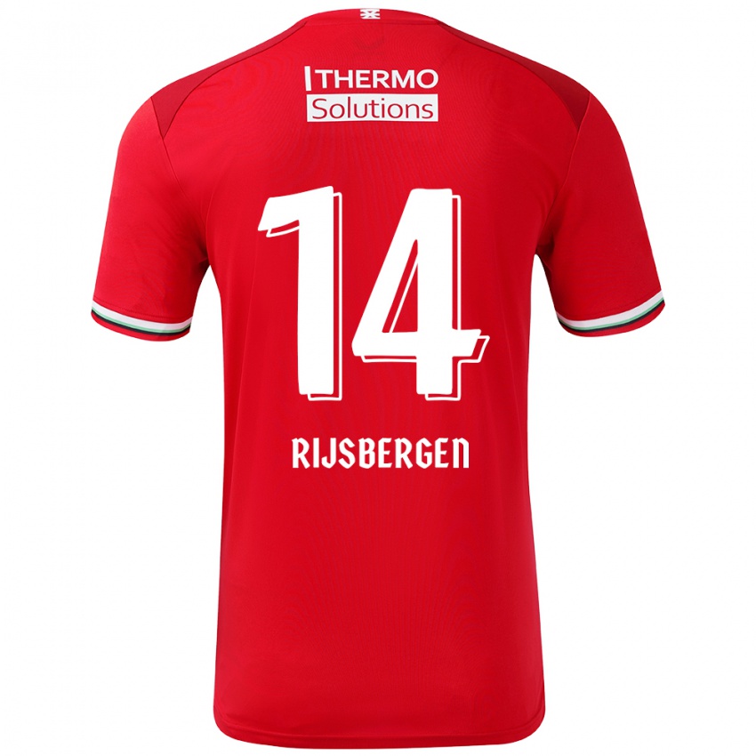 Kinder Liz Rijsbergen #14 Rot Weiß Heimtrikot Trikot 2024/25 T-Shirt Schweiz