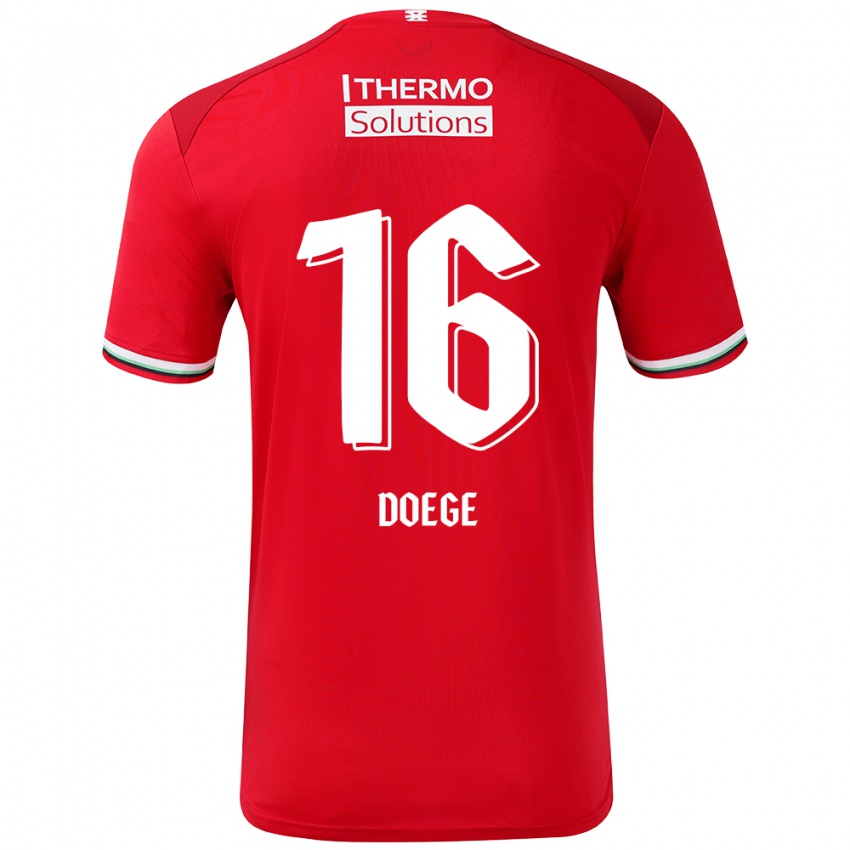 Kinder Leonie Doege #16 Rot Weiß Heimtrikot Trikot 2024/25 T-Shirt Schweiz