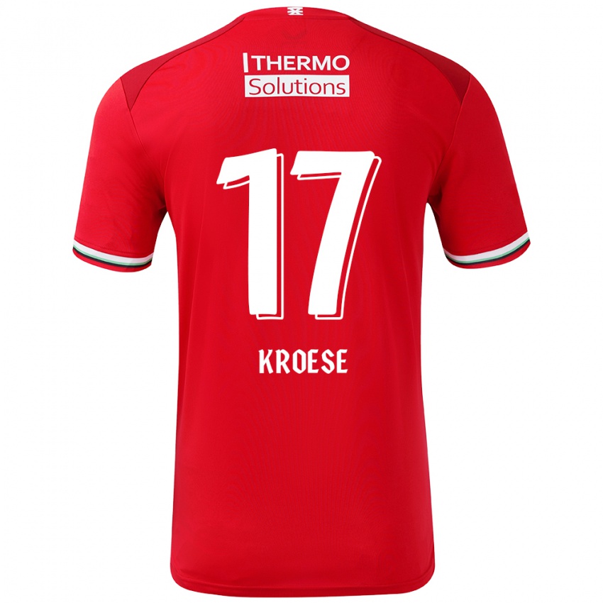 Kinder Fieke Kroese #17 Rot Weiß Heimtrikot Trikot 2024/25 T-Shirt Schweiz