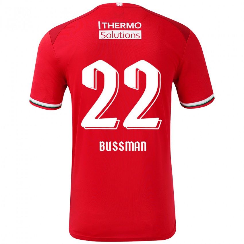 Kinder Fiene Bussman #22 Rot Weiß Heimtrikot Trikot 2024/25 T-Shirt Schweiz