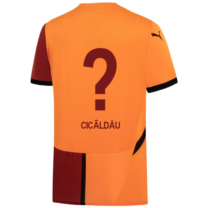 Kinder Alexandru Cicâldău #0 Gelb Rot Heimtrikot Trikot 2024/25 T-Shirt Schweiz