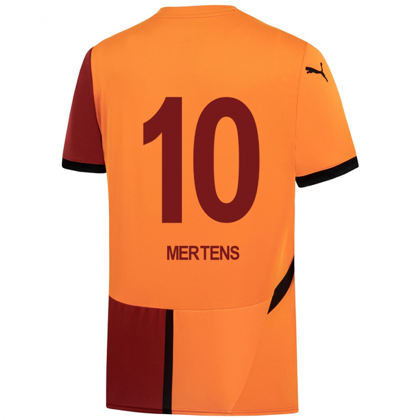 Kinder Dries Mertens #10 Gelb Rot Heimtrikot Trikot 2024/25 T-Shirt Schweiz