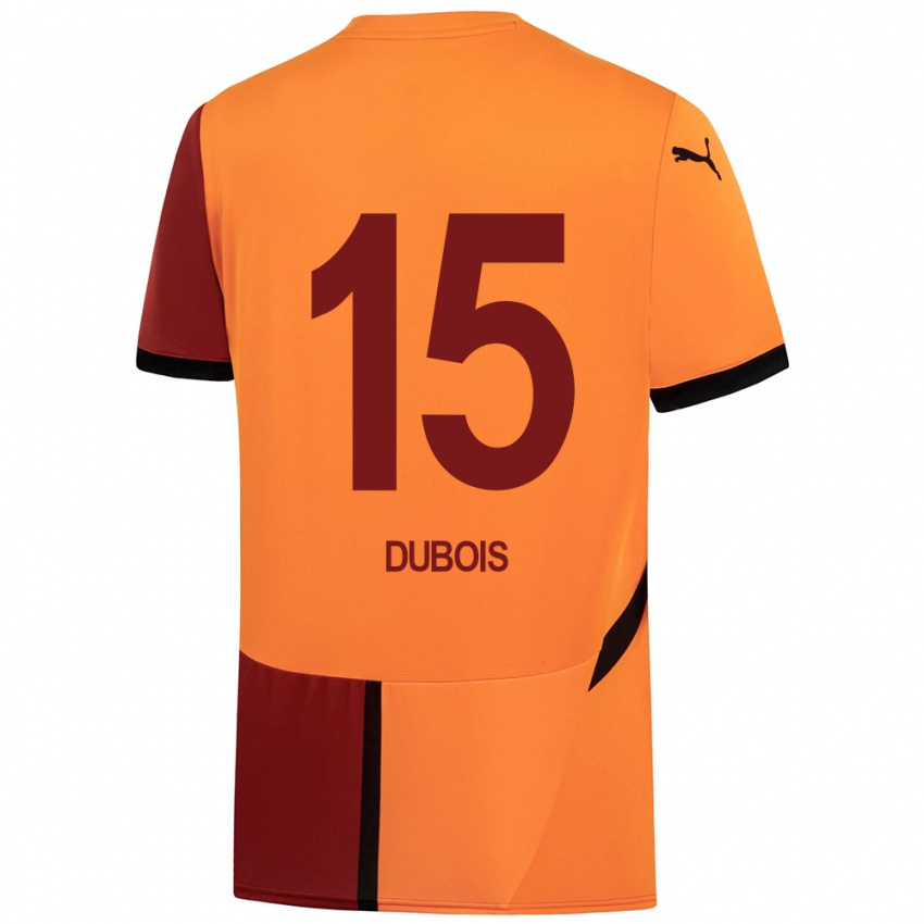 Kinder Léo Dubois #15 Gelb Rot Heimtrikot Trikot 2024/25 T-Shirt Schweiz