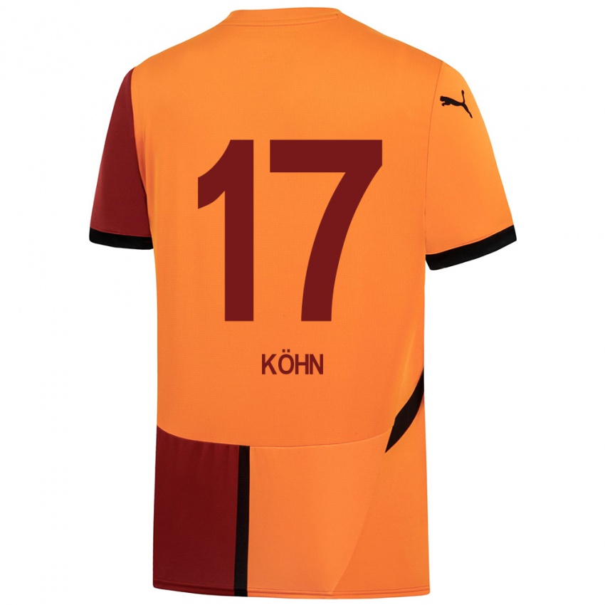 Kinder Derrick Köhn #17 Gelb Rot Heimtrikot Trikot 2024/25 T-Shirt Schweiz