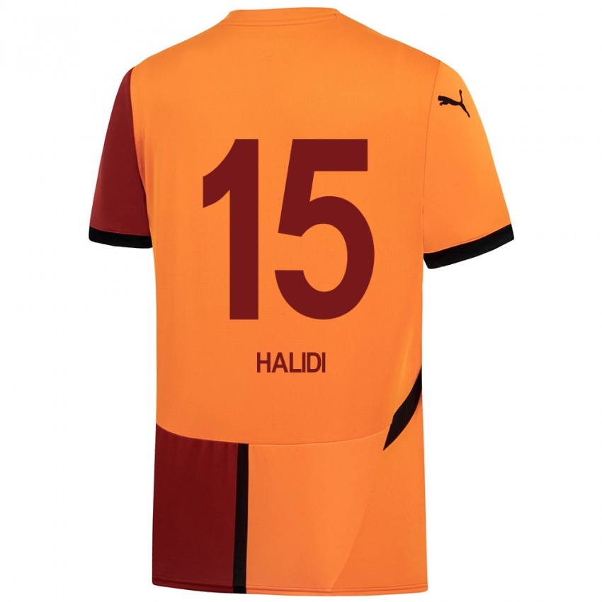 Kinder Isa Halidi #15 Gelb Rot Heimtrikot Trikot 2024/25 T-Shirt Schweiz