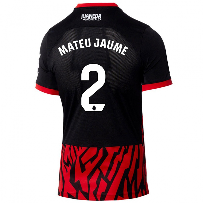 Kinder Mateu Morey Bauza #2 Schwarz Rot Heimtrikot Trikot 2024/25 T-Shirt Schweiz