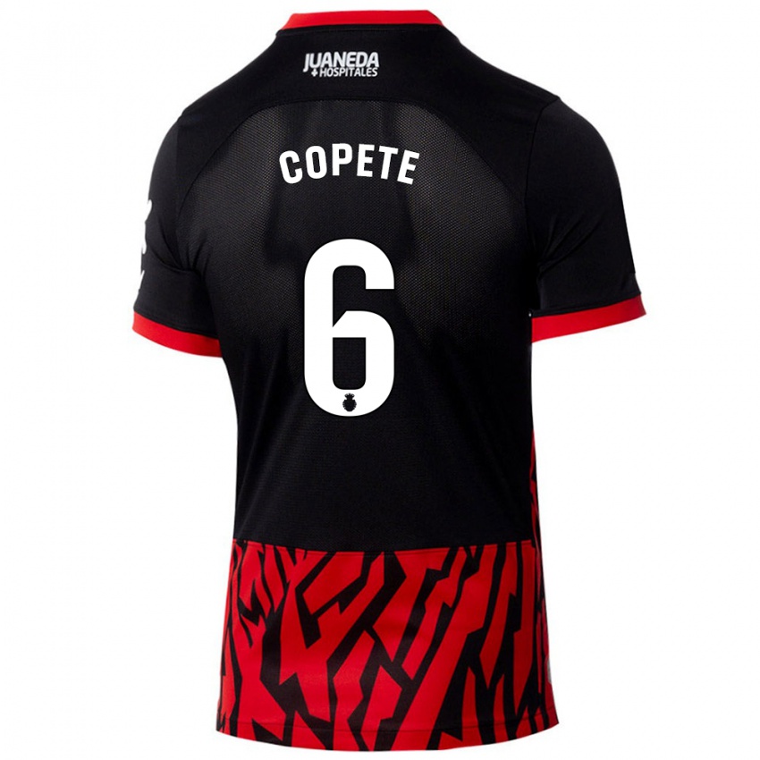 Enfant Maillot José Copete #6 Noir Rouge Tenues Domicile 2024/25 T-Shirt Suisse