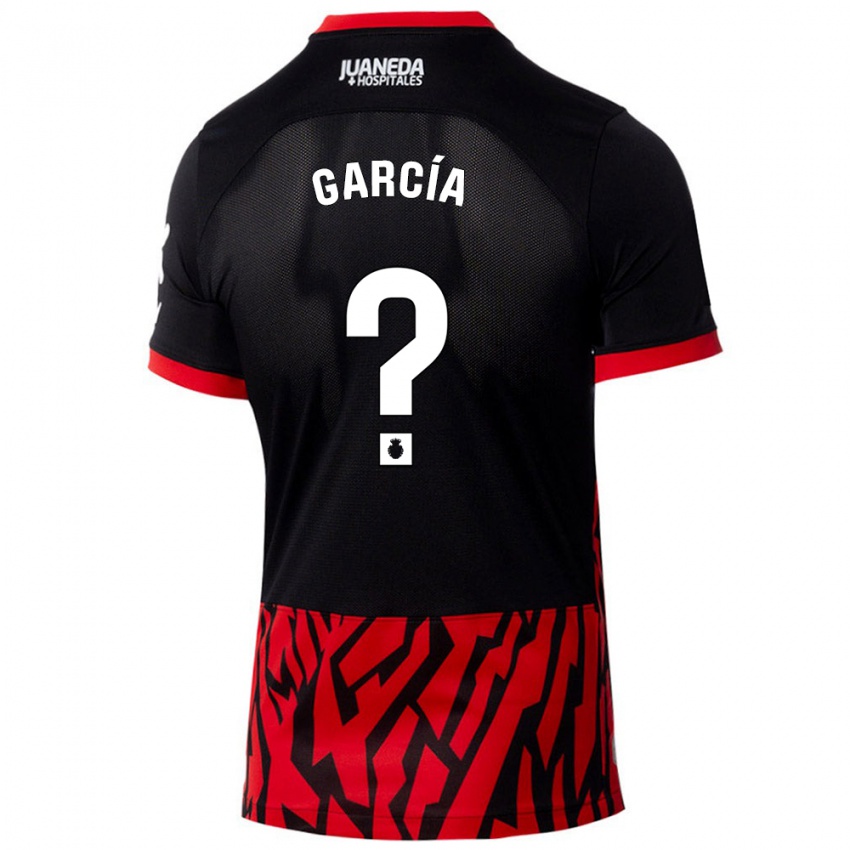 Enfant Maillot Pere García #0 Noir Rouge Tenues Domicile 2024/25 T-Shirt Suisse