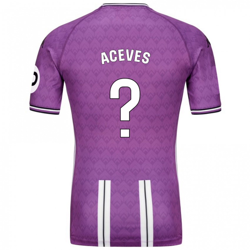 Enfant Maillot Álvaro Aceves #0 Violet Blanc Tenues Domicile 2024/25 T-Shirt Suisse