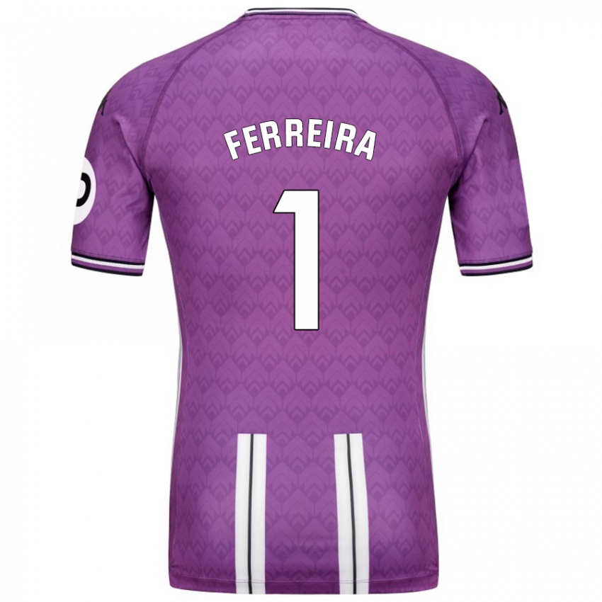 Enfant Maillot André Ferreira #1 Violet Blanc Tenues Domicile 2024/25 T-Shirt Suisse