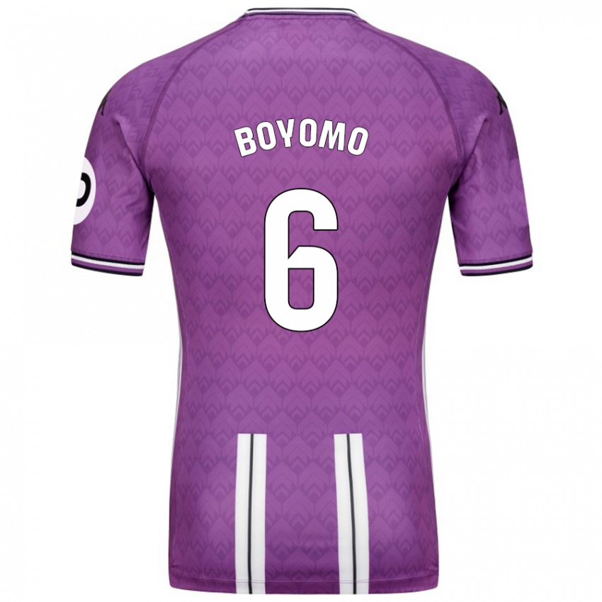 Enfant Maillot Enzo Boyomo #6 Violet Blanc Tenues Domicile 2024/25 T-Shirt Suisse