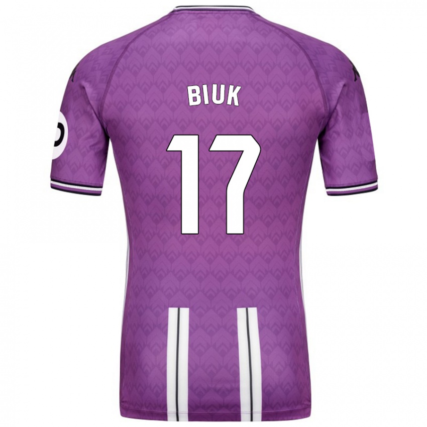 Enfant Maillot Stipe Biuk #17 Violet Blanc Tenues Domicile 2024/25 T-Shirt Suisse