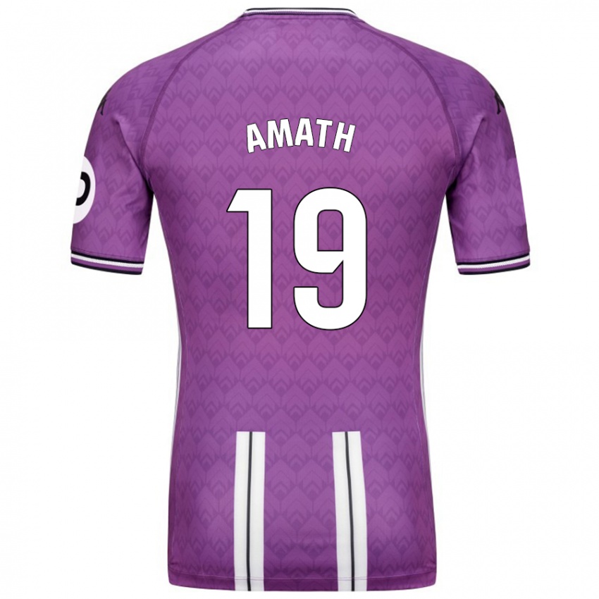 Enfant Maillot Amath Ndiaye #19 Violet Blanc Tenues Domicile 2024/25 T-Shirt Suisse