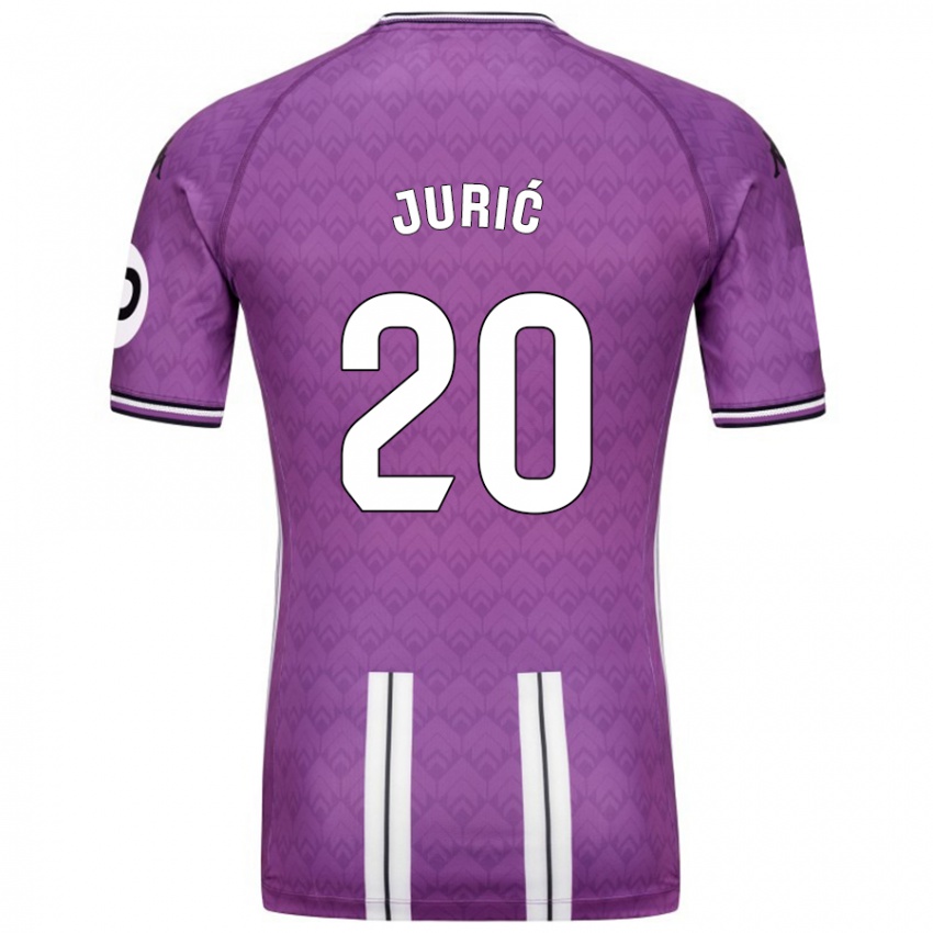 Kinder Stanko Juric #20 Violett Weiß Heimtrikot Trikot 2024/25 T-Shirt Schweiz