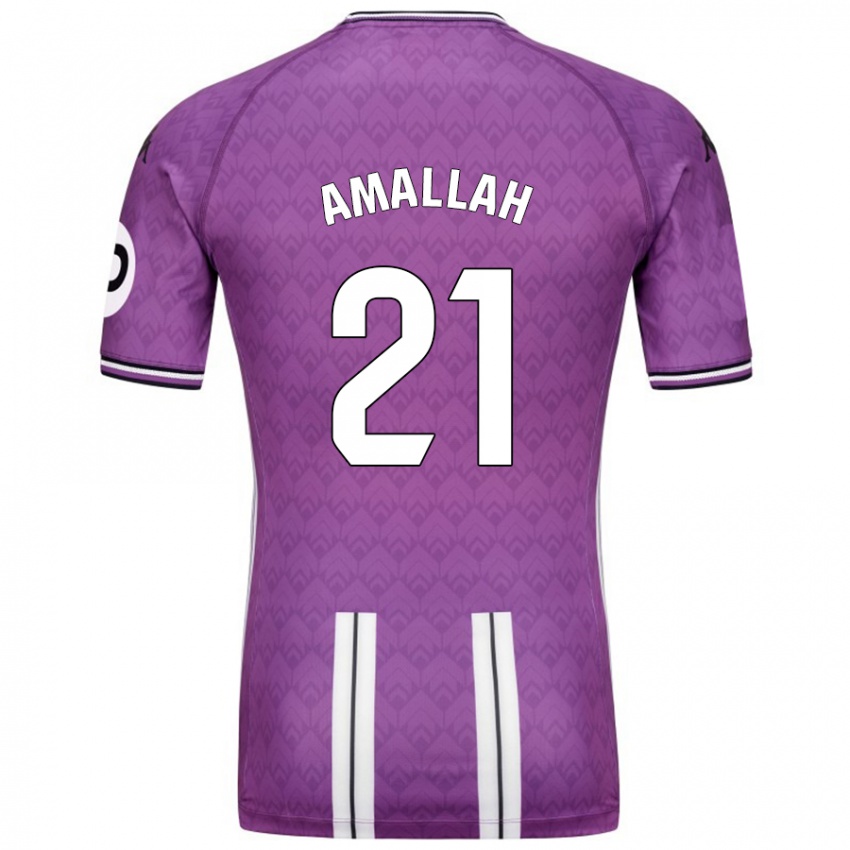 Enfant Maillot Selim Amallah #21 Violet Blanc Tenues Domicile 2024/25 T-Shirt Suisse