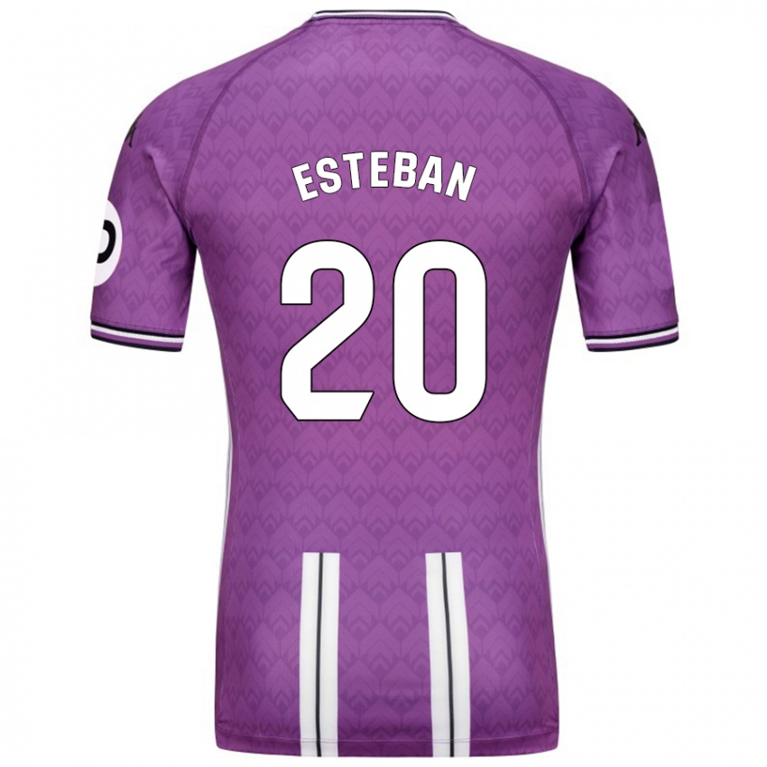 Enfant Maillot Sergio Esteban #20 Violet Blanc Tenues Domicile 2024/25 T-Shirt Suisse