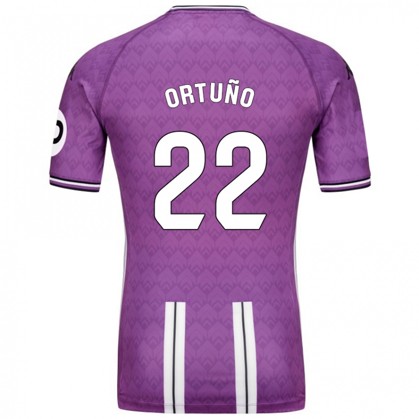 Enfant Maillot Fran Ortuño #22 Violet Blanc Tenues Domicile 2024/25 T-Shirt Suisse