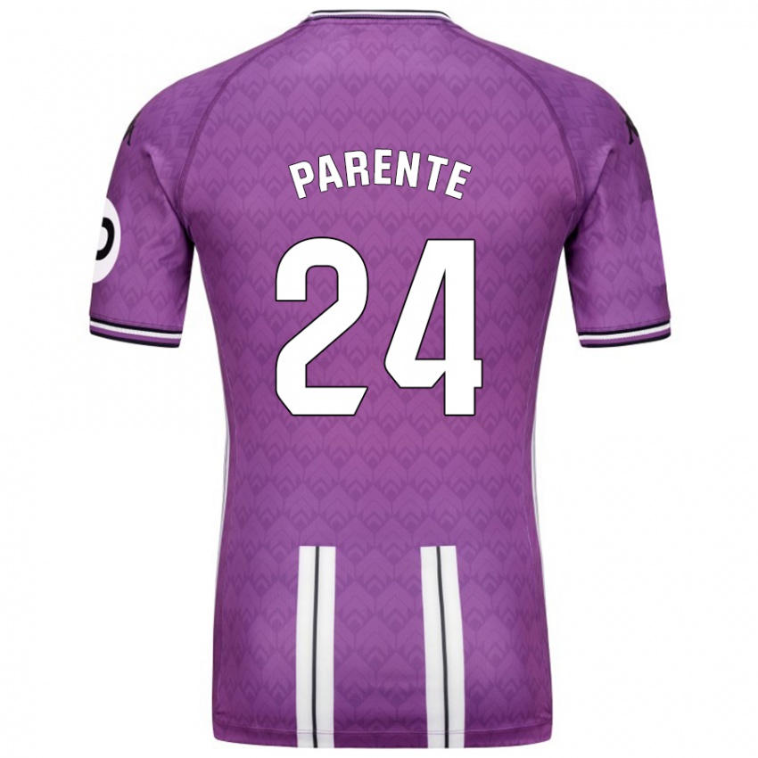 Kinder Iago Parente #24 Violett Weiß Heimtrikot Trikot 2024/25 T-Shirt Schweiz