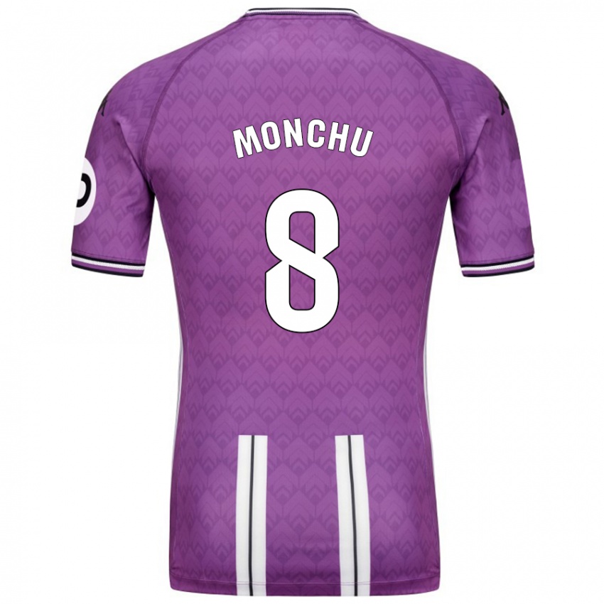 Enfant Maillot Monchu #8 Violet Blanc Tenues Domicile 2024/25 T-Shirt Suisse