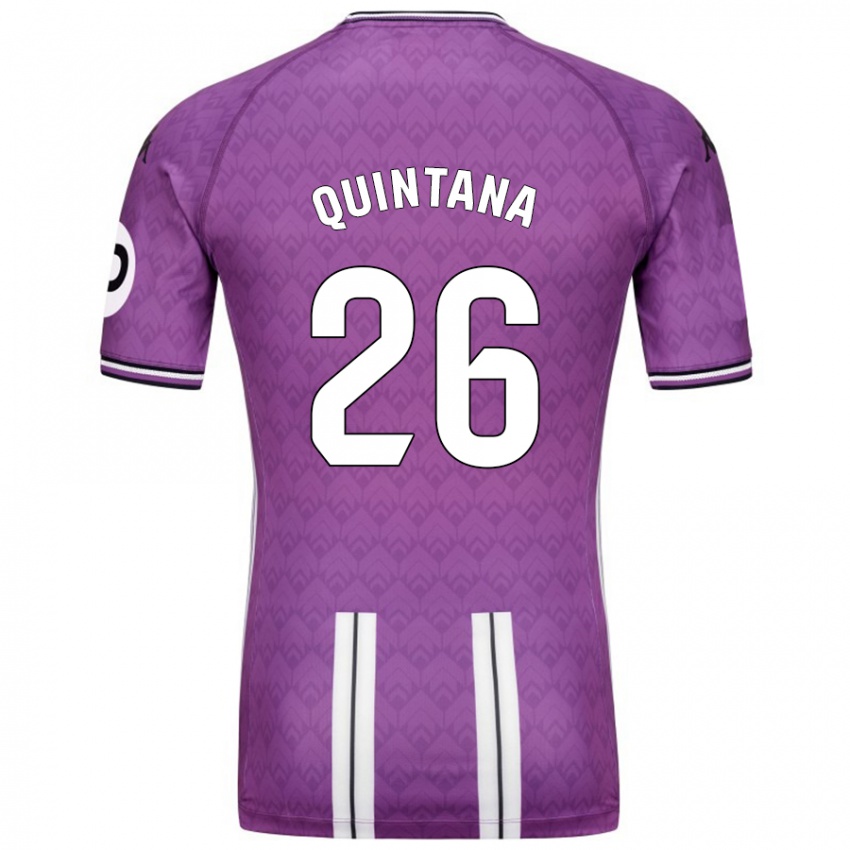 Enfant Maillot Alberto Quintana #26 Violet Blanc Tenues Domicile 2024/25 T-Shirt Suisse