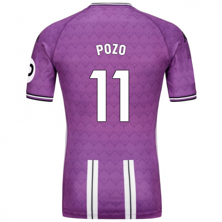 Enfant Maillot Manuel Pozo #11 Violet Blanc Tenues Domicile 2024/25 T-Shirt Suisse