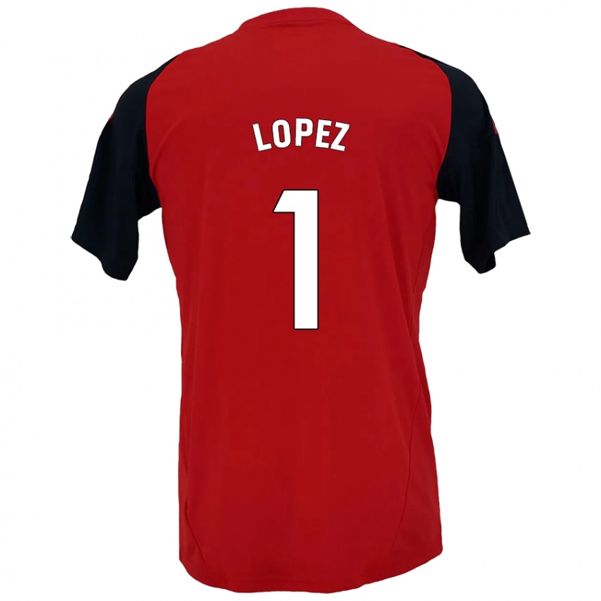 Kinder Luis López #1 Rot Schwarz Heimtrikot Trikot 2024/25 T-Shirt Schweiz