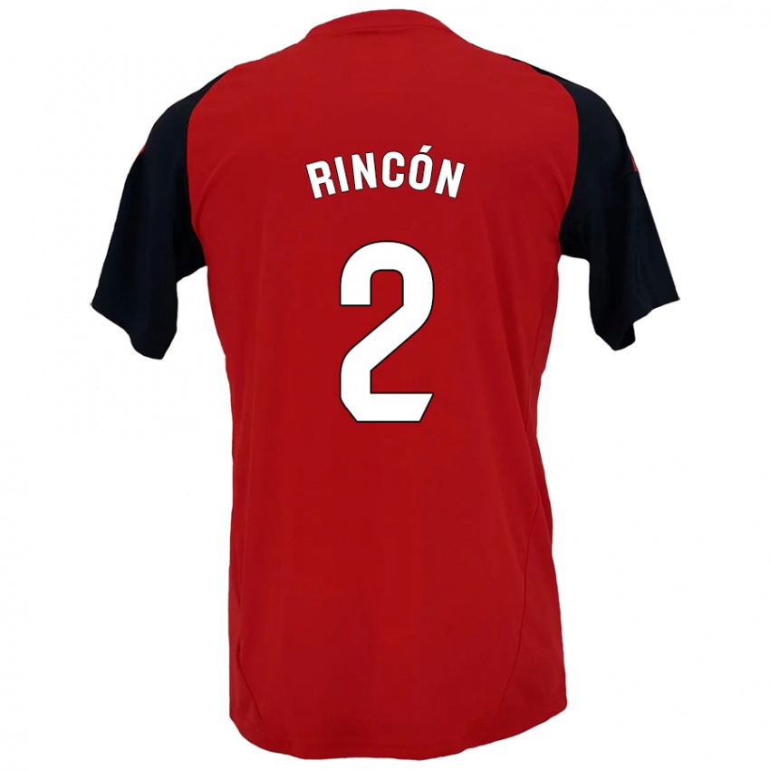 Kinder Hugo Rincón #2 Rot Schwarz Heimtrikot Trikot 2024/25 T-Shirt Schweiz