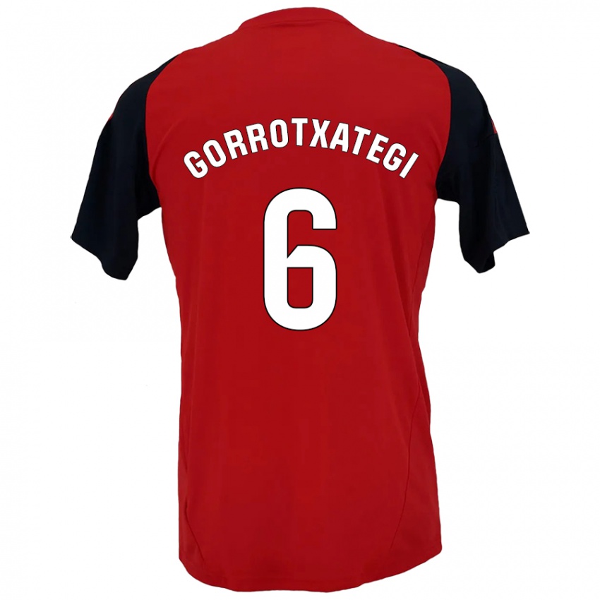 Kinder Jon Gorrotxategi #6 Rot Schwarz Heimtrikot Trikot 2024/25 T-Shirt Schweiz